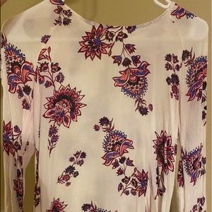 White floral shirt M but can be worn as S